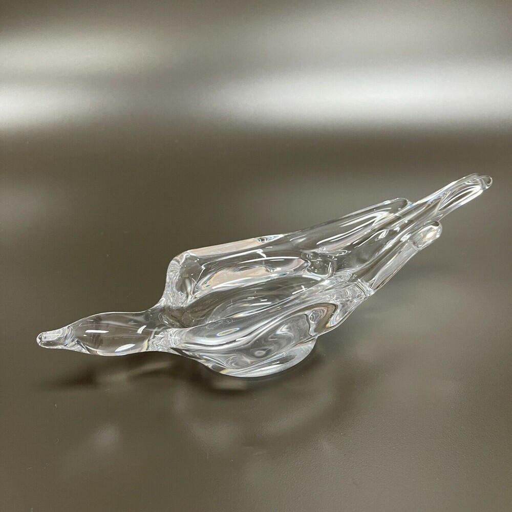Vintage Clear‎ Glass Bird Figure 10 3/4"